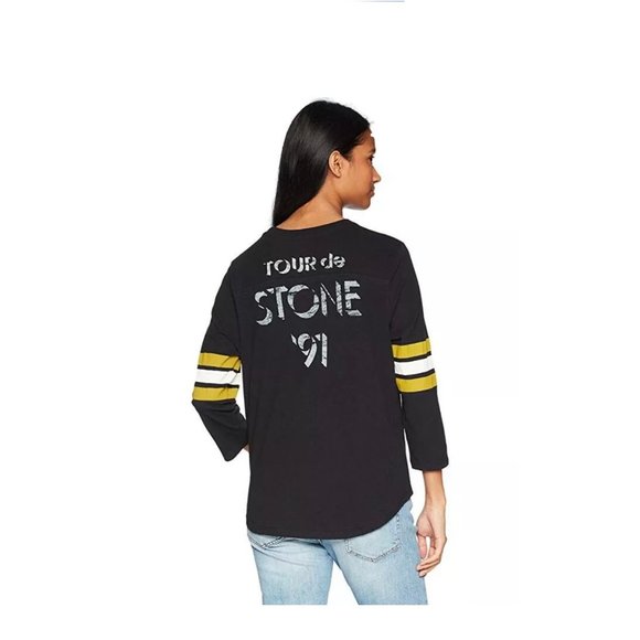 Volcom Junior's 3/4 Sleeve Scalloped ~Top - Picture 2 of 4